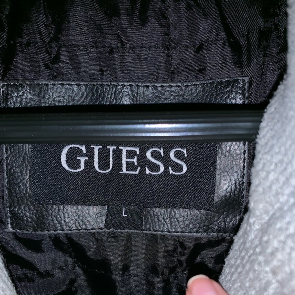 SOLD Guess Hooded Faux Leather Jacket - Picture 4 of 8